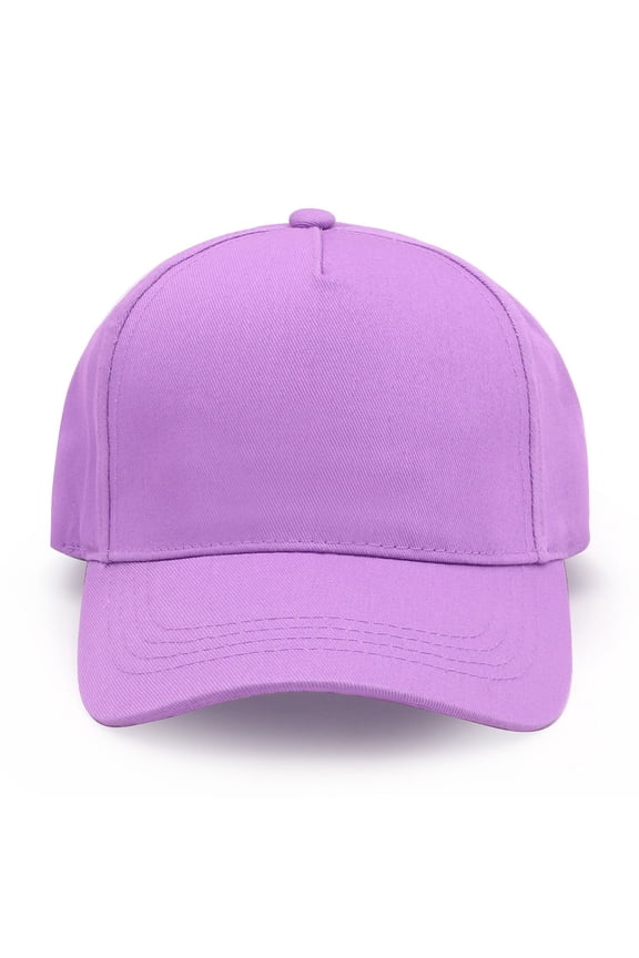 Purple Plain Solid Kids Baseball Cap Outdoor Sun Visor Adjustable Ball Hat