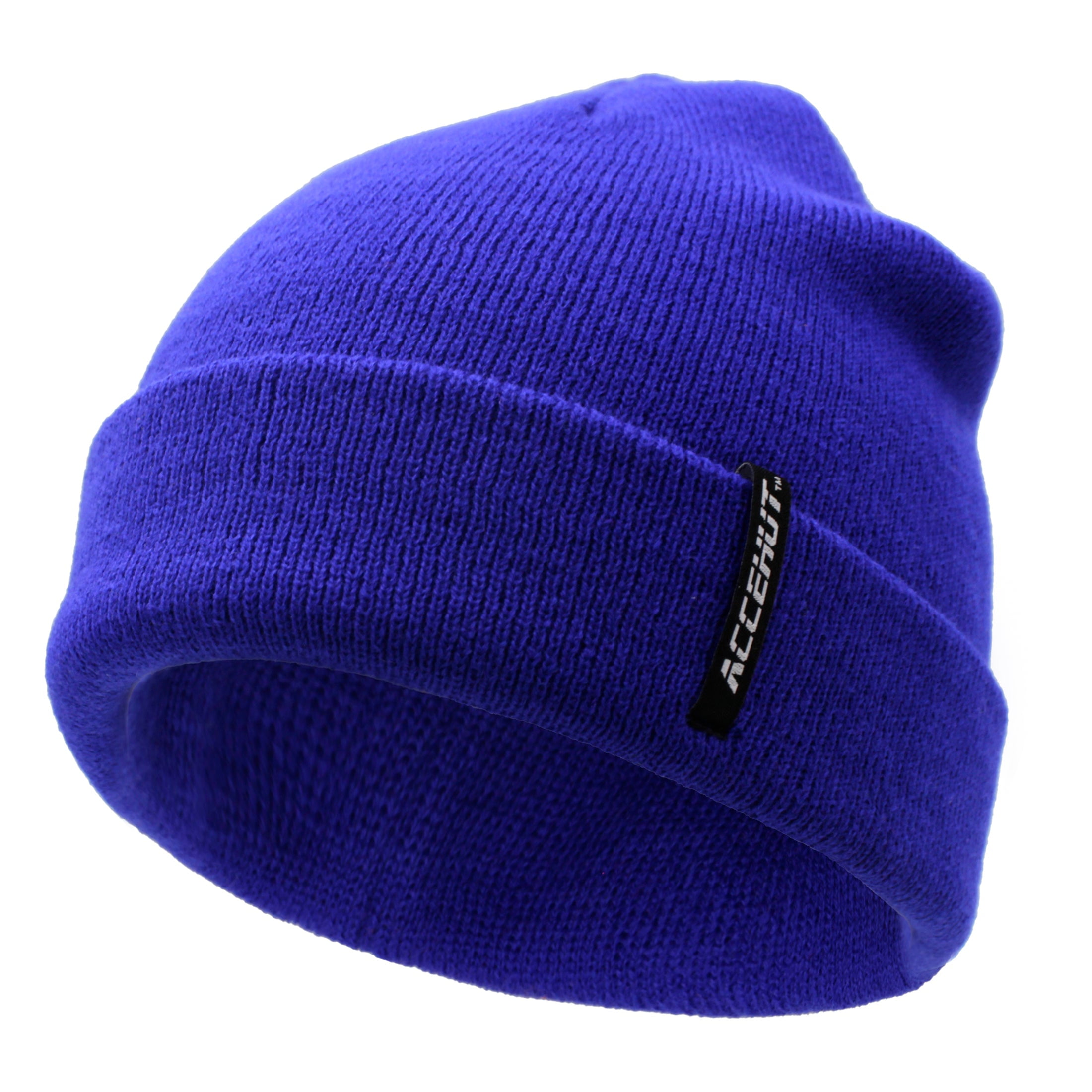 Unisex Purple Blue Beanie Skull Cap with Drawstring Warm Winter Hats Outdoor Skully Beanie - Arctic Blue | Doppler main image 3