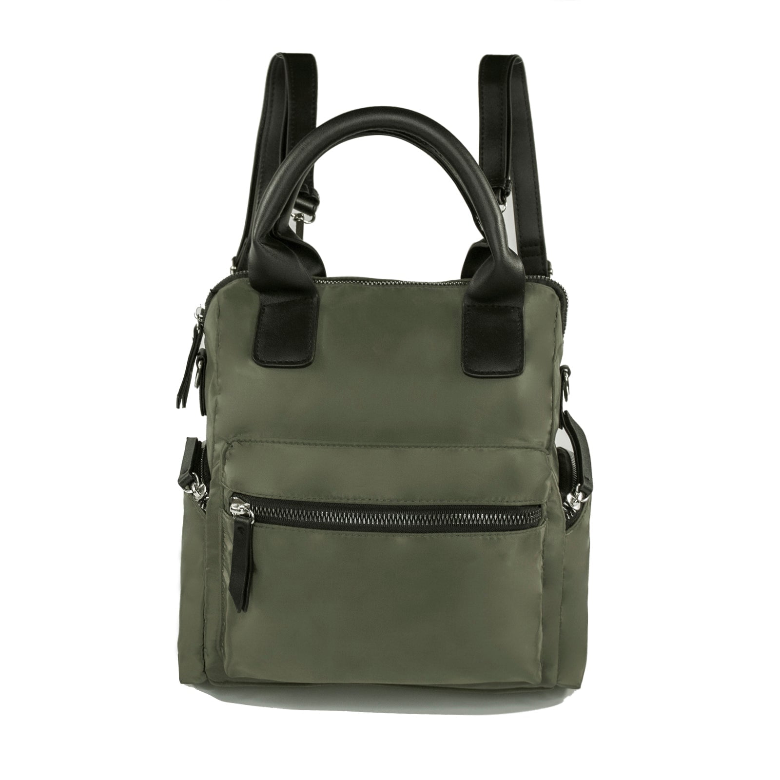 Women\'s Khaki Small Nylon Backpack Trendy Purse Lightweight Shoulder Bag Fashion Lightweight Mini Backpack – GOLF QUALITY main image 2