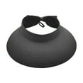 thumbnail image 1 of ACCEHUT Women's UPF 50+ Foldable Wide Brim Straw Sun Visor Adjustable Black Summer Beach Hat, 1 of 5