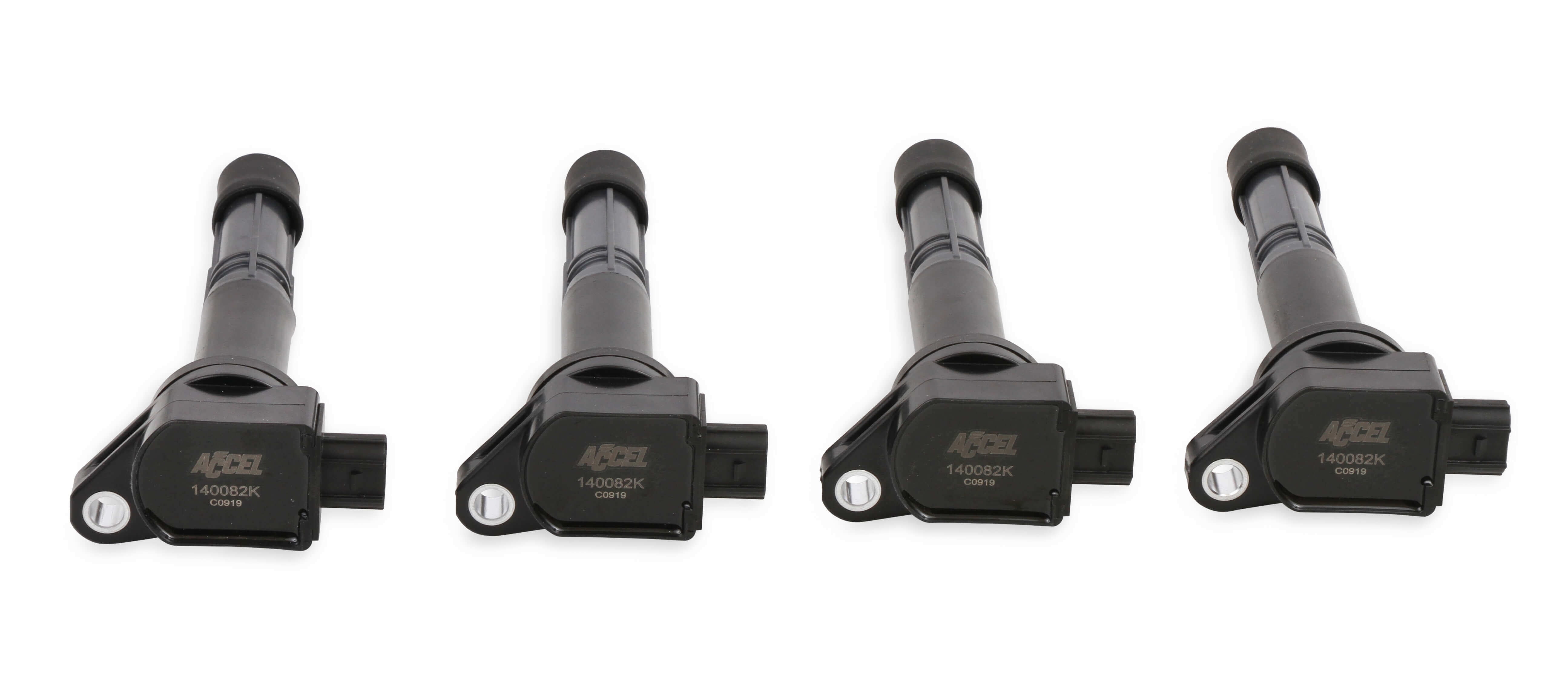 ACCEL 140082K-4 Accel Ignition Coil - 2008-2015 Honda and Acura 2.4L, 4-cylinder, Black, 4-Pack