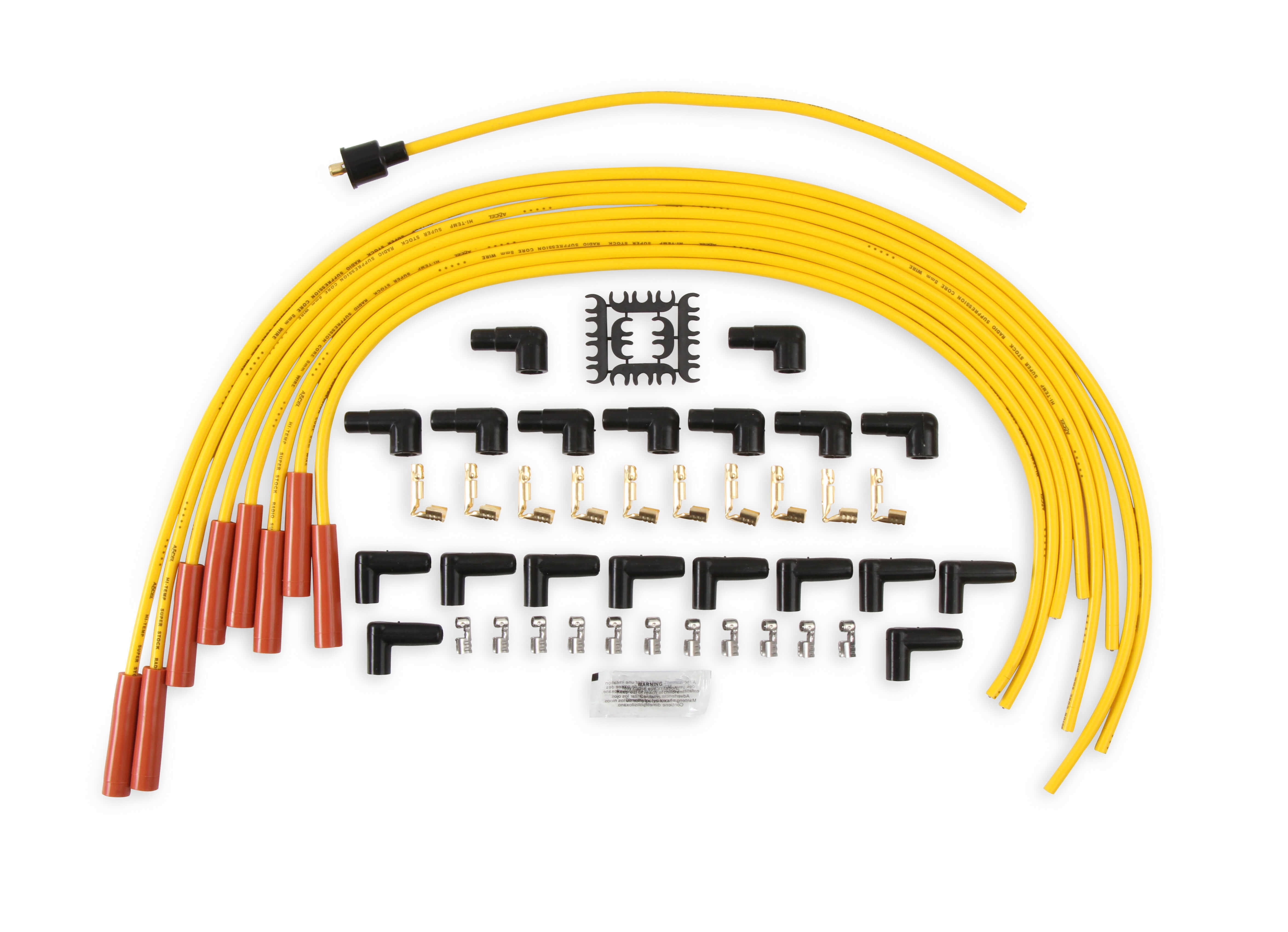 ACCEL, Spark Plug Wire Set, 4040, Yellow, 8mm Super Stock - Walmart.com