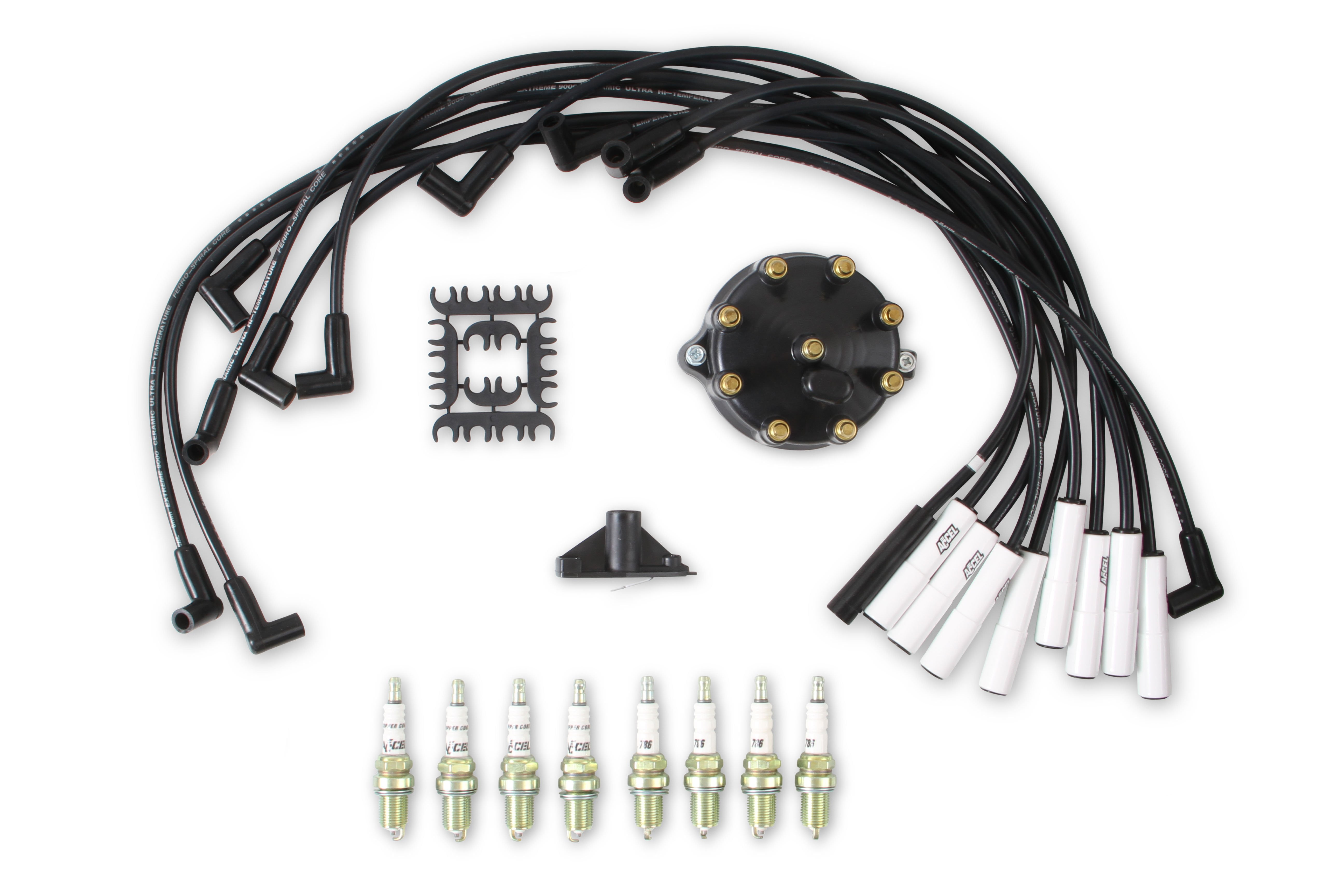 ACCEL TST24 Distributor Cap / Rotor Kit / Spark Plug / Spark Plug Wire Kit