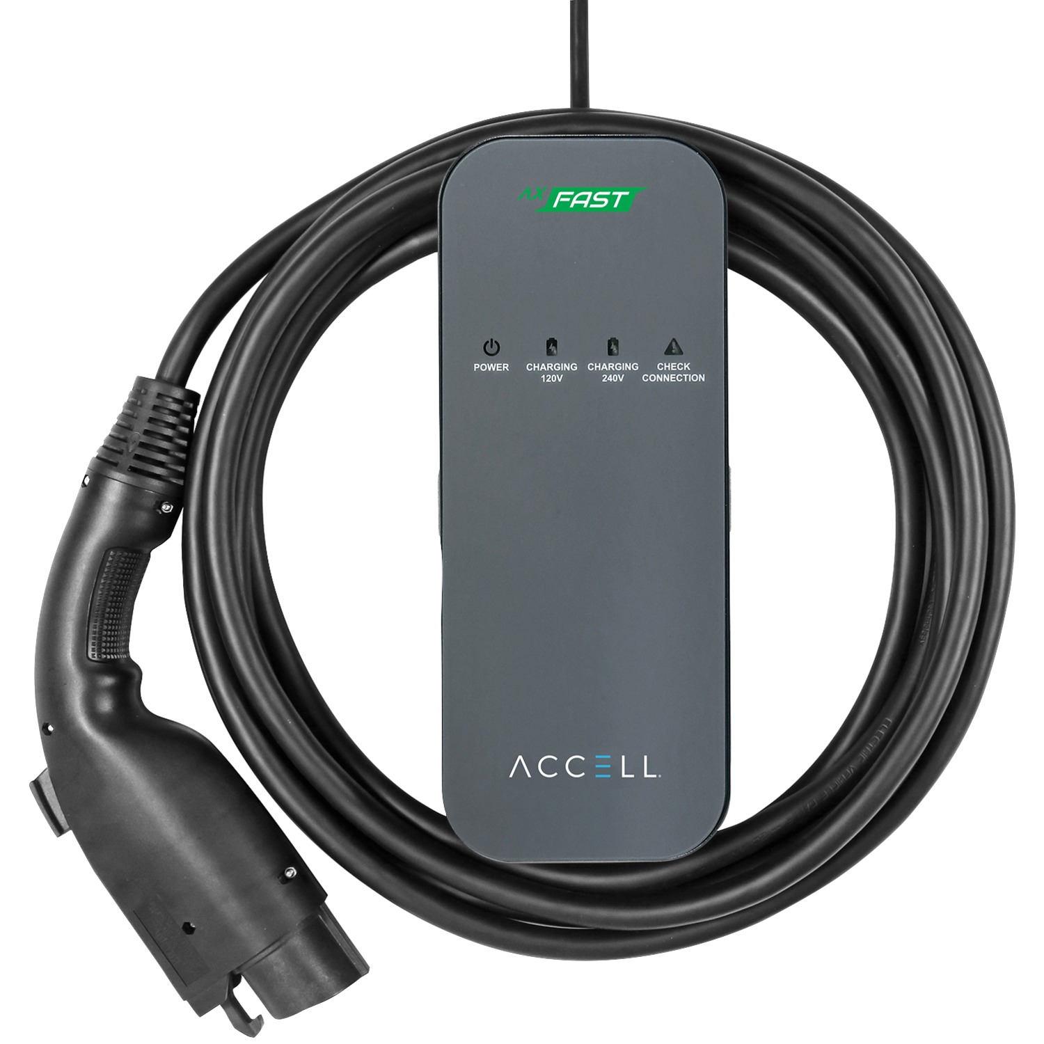 ACCELL P-120240V.USA-001 Dual-Voltage AxFAST Portable Electric Vehicle Charger (EVSE) Level 2 - image 1 of 7
