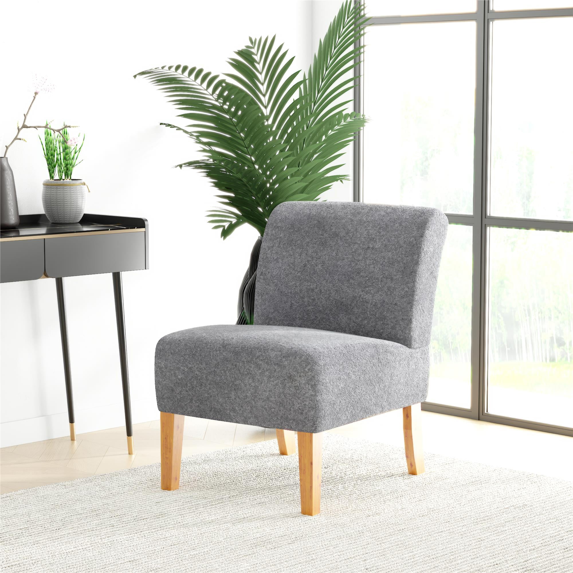 Mainstays Slipper Accent Chair, Gray