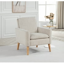 Mainstays Round Arm Accent Chair, Ivory Linen