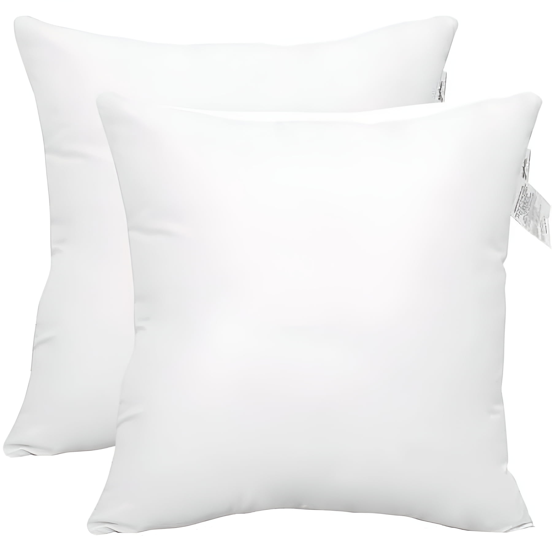 ACCENT HOME Pack of 2 pc Hypoallergenic Square Form Decorative Throw Pillow Inserts Couch Sham Cushion Stuffer - 20 x 20 inches