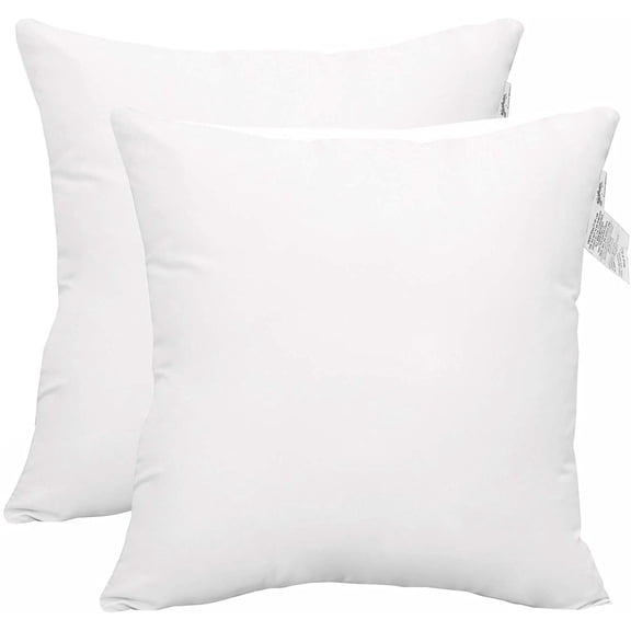 ACCENT HOME Pack of 2 pc Hypoallergenic Square Form Decorative Throw Pillow Inserts Couch Sham Cushion Stuffer - 24 x 24 inches