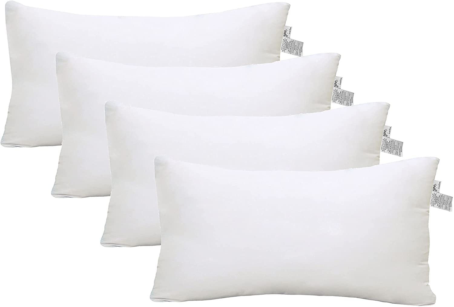 Keeble Outlets Throw Pillow Inserts - White, 18 x 18 Inches, Set of 2 Indoor Decorative Pillow - Square Pillow Inserts for Couch, Sofa, Bed and Chair