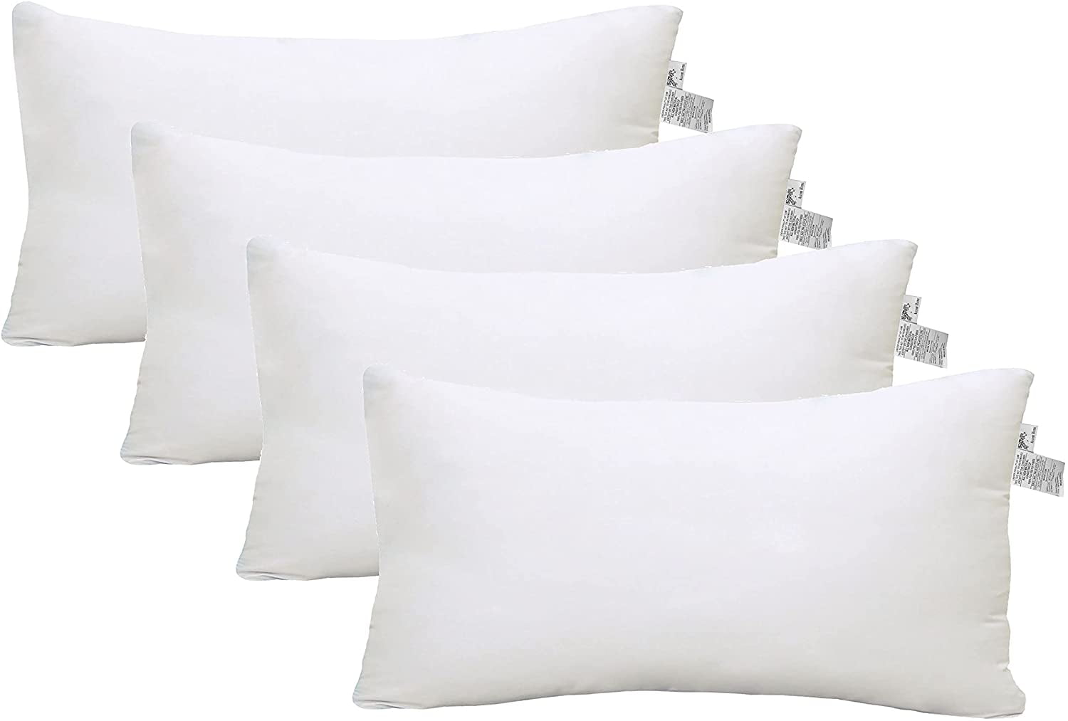 Keeble Outlets Throw Pillow Inserts - White, 18 x 18 inches, Set of 2  Indoor Decorative Pillow - Square Pillow Inserts for Couch, Sofa, Bed and  Chair 