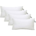 thumbnail image 1 of ACCENT HOME Pack of 4 Hypoallergenic Square Form Decorative Throw Pillow Inserts Couch Sham Cushion Stuffer - 12 x 20 inches, 1 of 9