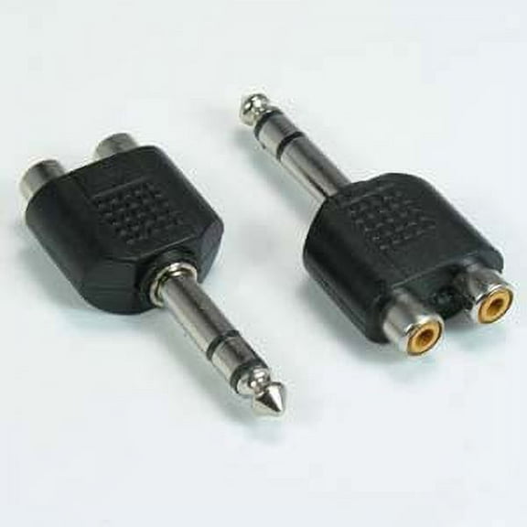 ACCL 1/4 inch Stereo to Dual RCA Jack Adapter, 1 Pack