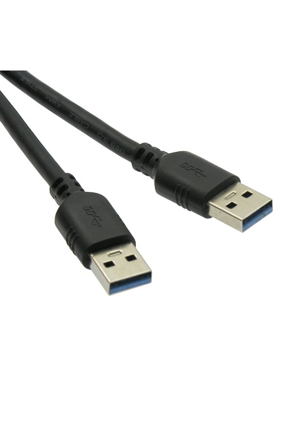 10Ft USB3.0 A-Male to A-Male Black, 3 Pack