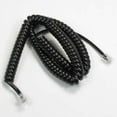 thumbnail image 1 of ACCL 12Ft Coiled Handset Cord, RJ22 (4P4C) Black, 2 Pack, 1 of 1