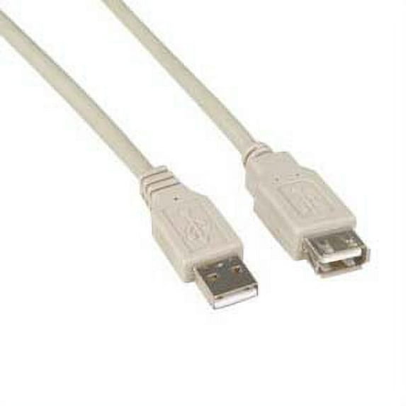 ACCL 15Ft A M/F USB2.0 Extension Cable Ivory, 1 Pack