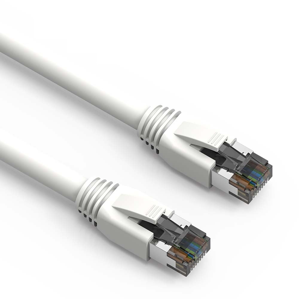 ACCL 15Ft Cat.8 S/FTP Ethernet Network Cable White 24AWG, 1 Pack