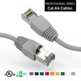 thumbnail image 1 of ACCL 15Ft Cat6A Shielded (SSTP) Ethernet Network Booted Cable Gray, 2 Pack, 1 of 1