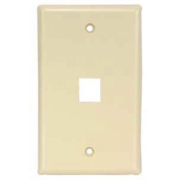 ACCL 1Port Keystone Wallplate Ivory Smooth Face, 1 Pack