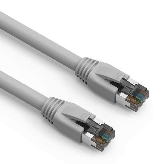 ACCL 25Ft Cat.8 S/FTP Ethernet Network Cable Gray 24AWG, 2 Pack