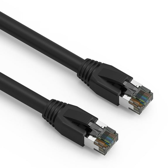 ACCL 2Ft Cat.8 S/FTP Ethernet Network Cable Black 24AWG, 4 Pack