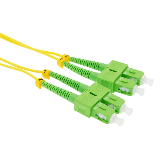 ACCL 2m SC/APC-SC/APC Singlemode Duplex Fiber Optic Patch Cable, 1 Pack