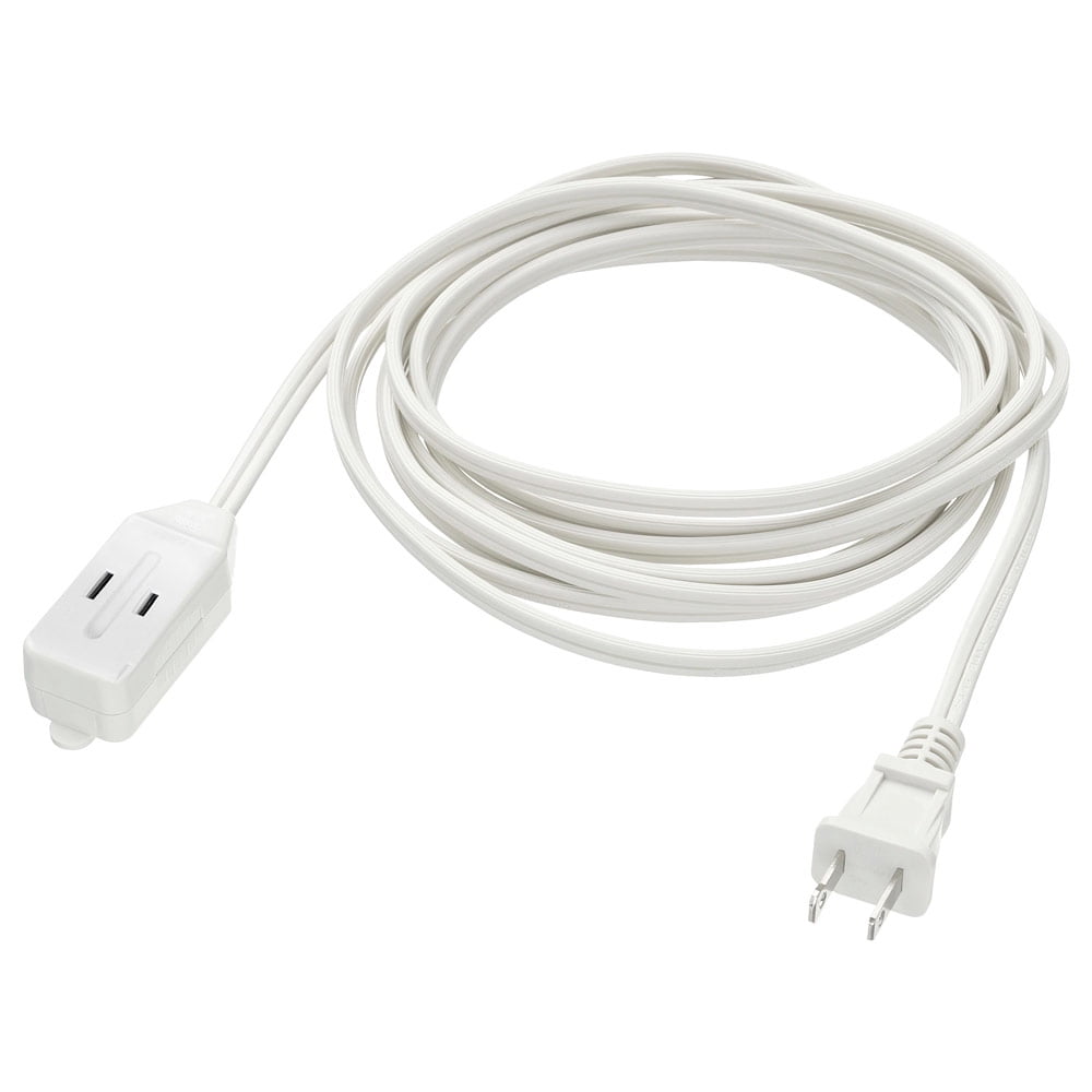 ACCL 3 Outlet Power Extension Cord White 6 Feet, 5 Pack