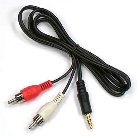 ACCL 3Ft 3.5mm Stereo Plug to 2xRCA-M Cable, 5 Pack