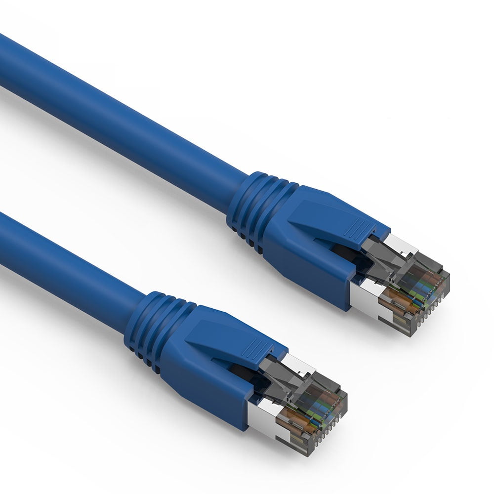 ACCL 3Ft Cat.8 S/FTP Ethernet Network Cable Blue 24AWG, 5 Pack