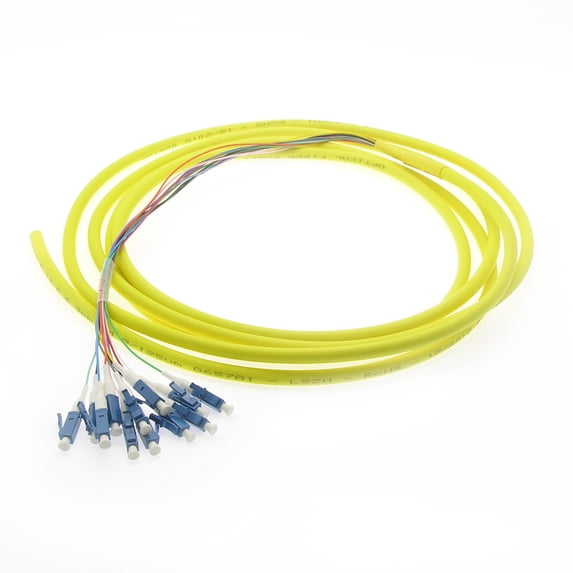 ACCL 3m 12-Fiber LC/UPC Singlemode Pigtail Yellow, 1 Pack