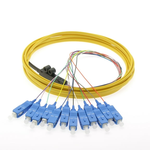ACCL 3m 12-Fiber SC/UPC Singlemode Flat Ribbon Pigtail Yellow, 1 Pack