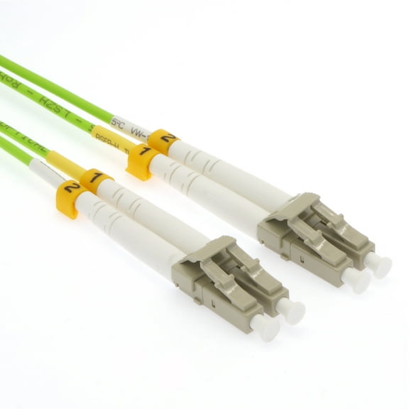 ACCL 3m LC/UPC-LC/UPC OM5 Multimode Duplex Green Fiber Optic Patch Cable, 1 Pack