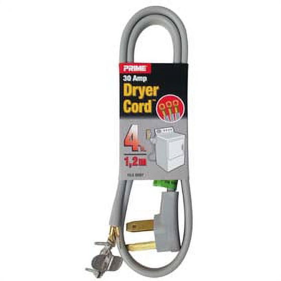 ACCL 4Ft 10/3 30 Amp, 3-Wire Dryer Cord, 2 Pack
