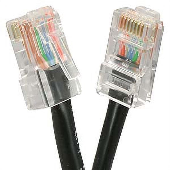 ACCL 4Ft Cat5E UTP Ethernet Network Non Booted Cable Black, 4 Pack