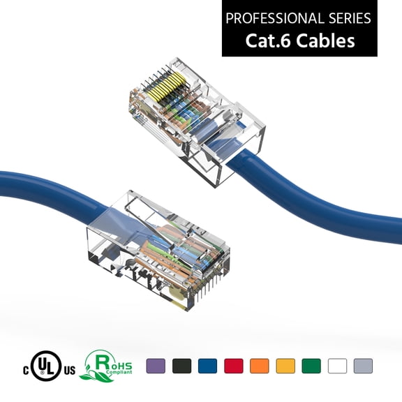 ACCL 50Ft Cat6 UTP Ethernet Network Non Booted Cable Blue, 1 Pack
