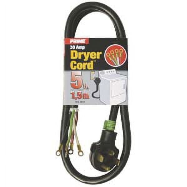 ACCL 5Ft 10/4 30 Amp Black 4-Wire Dryer Cord, 3 Pack