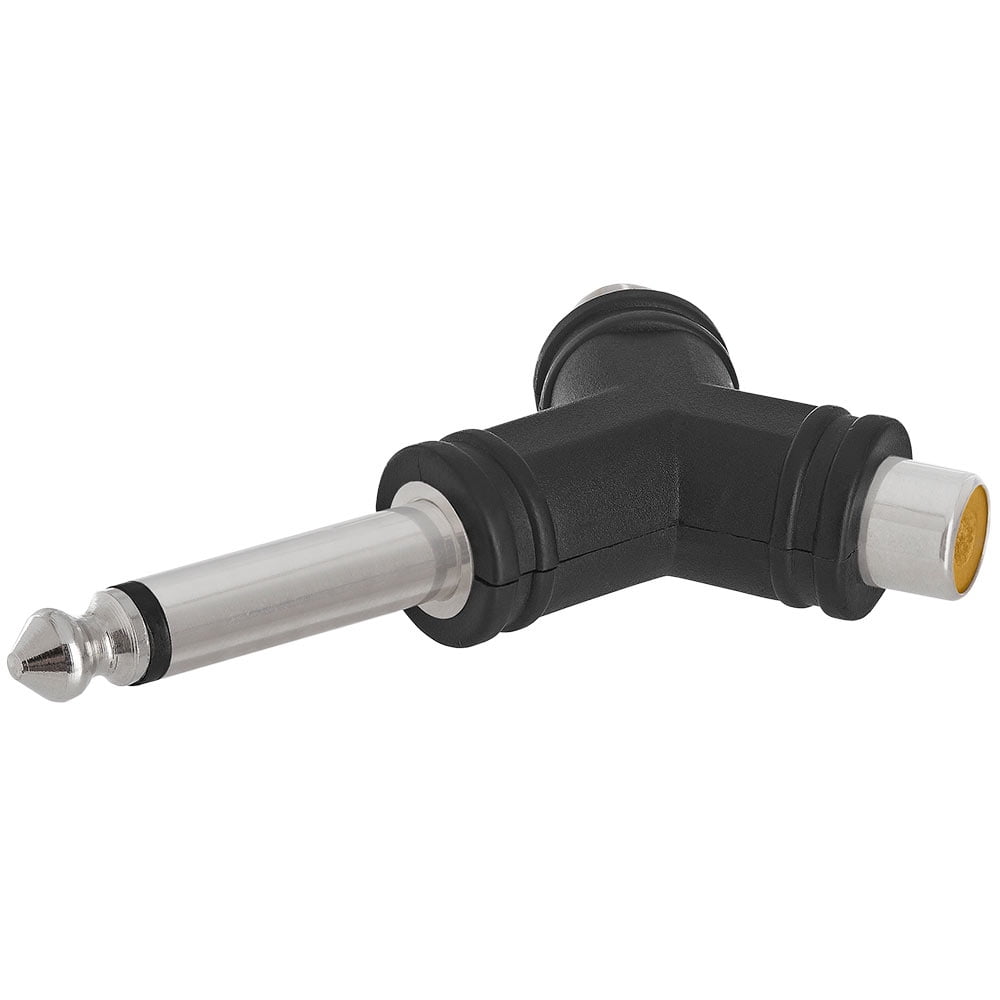 Triangular Jack ACCL 6.35mm Mono Plug to 2xRCA Jack Adapter - Triangular, 5 Pack ...