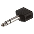 thumbnail image 1 of ACCL 6.35mm Stereo Plug to 2x3.5mm Mono Jack Adapter, 50 Pack, 1 of 2