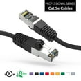 thumbnail image 1 of ACCL 6Ft Cat5E Shielded (FTP) Ethernet Network Booted Cable Black, 3 Pack, 1 of 1