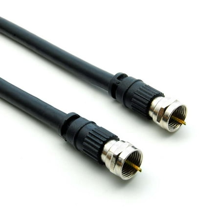 ACCL 6Ft F-Type Screw-on RG6 Cable Black, 1 Pack