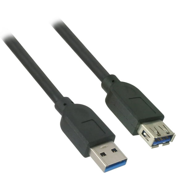 ACCL 6Ft USB3.0 A-Male to A-Female Cable Black, 1 Pack
