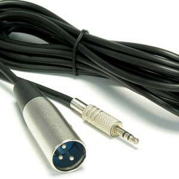 ACCL 6Ft XLR Male to 3.5mmm TRS (Balanced Audio) Male Cable, 1 Pack