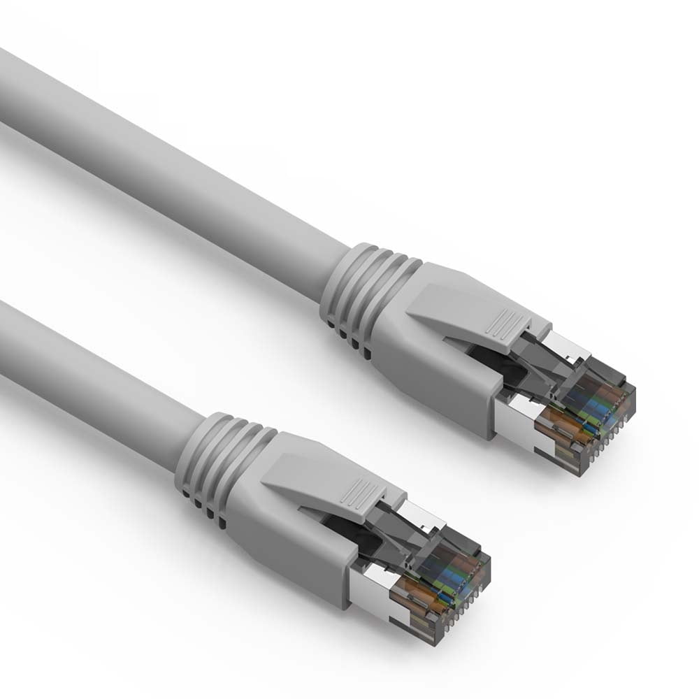 ACCL 7Ft Cat.8 S/FTP Ethernet Network Cable Gray 24AWG, 3 Pack