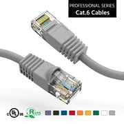ACCL 8Ft Cat6 UTP Ethernet Network Booted Cable Gray, 3 Pack