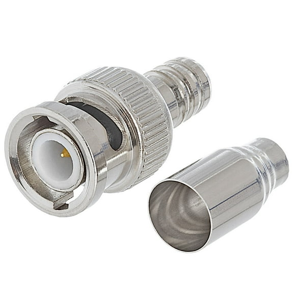 ACCL BNC Male 2 Piece Crimp Type Connector for RG-6, 5 Pack