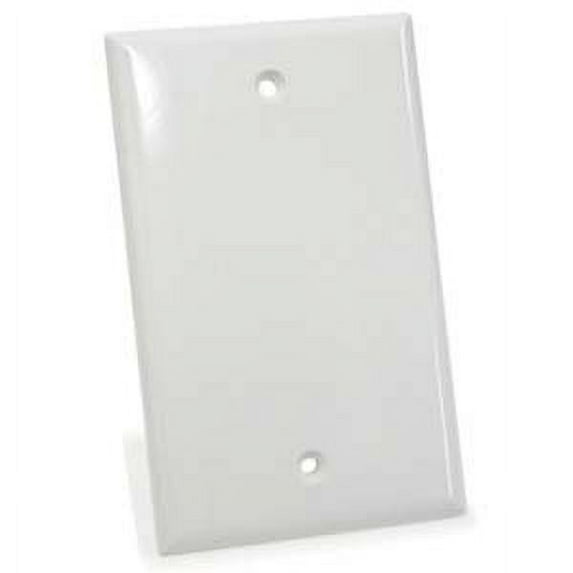 ACCL Blank Wall Plate White Smooth Face, 3 Pack