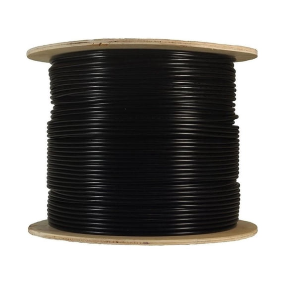ACCL Cat.5e UTP 24AWG Outdoor gel-fill direct burial solid cable (Black), 1000ft, 1 Pack