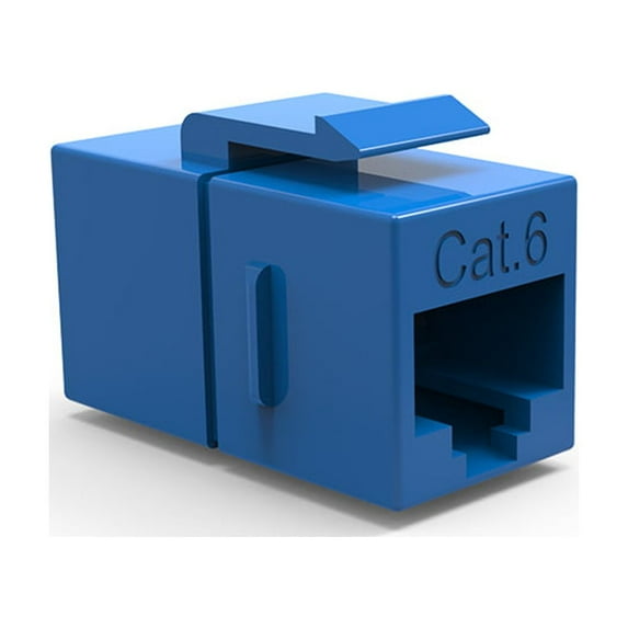 ACCL Cat.6 Inline Coupler w/Keystone Latch Blue, 5 Pack