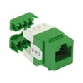 thumbnail image 1 of ACCL Cat.6 RJ45 110 Type 180Â° Keystone Jack Green, 10 Pack, 1 of 1