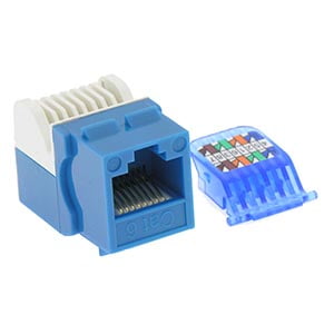 ACCL Cat.6 Tool Less Keystone Jack Blue, 2 Pack