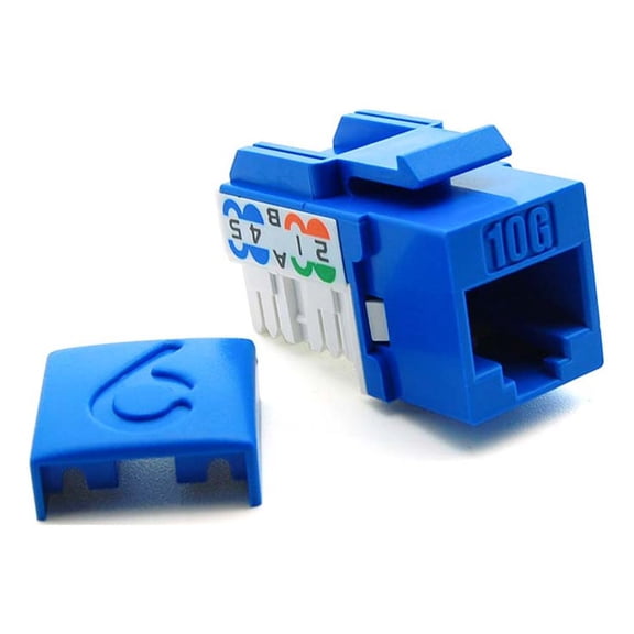 ACCL Cat.6A Keystone Jack Blue, 10 Pack